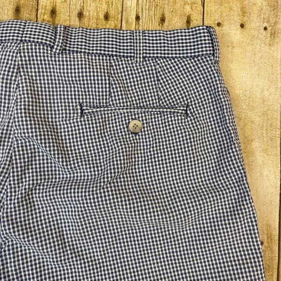 Peter Millar Golf Shorts Mens Size 35 Blue Gingham Microcheck - Picture 4 of 5
